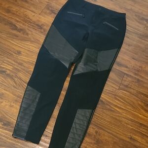 Alp N Rock Black Paneled Moto Ponte Pants
